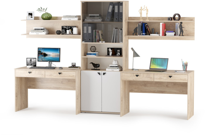 Бостон № 07, дуб эндгрейн элегантный/фасады МДФ милк рикамо софт