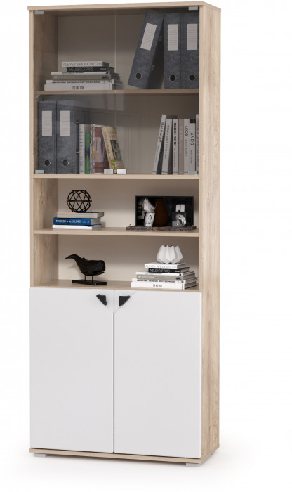 Бостон № 07, дуб эндгрейн элегантный/фасады МДФ милк рикамо софт