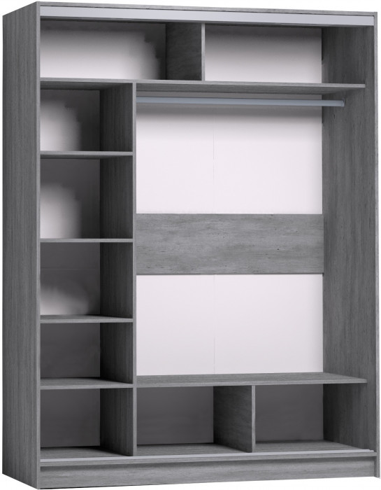 Шкаф-купе с зеркалом Стрике 1600 Ателиер светлый