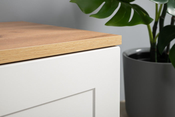 Остин 16.240 Комод, белый шагрень/дуб крафт золотой