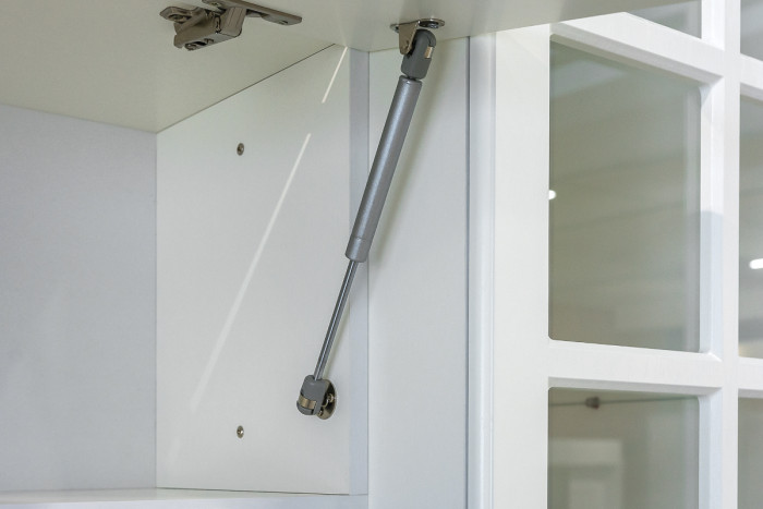 Ливерпуль Шкаф навесной, ясень ваниль/белый