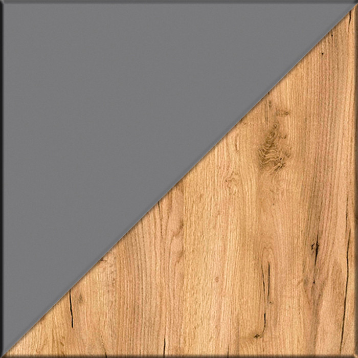 Октава Набор шкафов 46, серый графит/дуб крафт золотой/фасады МДФ серый графит