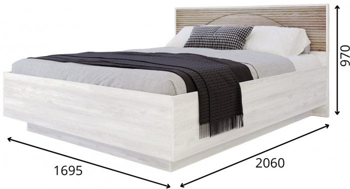 Кровать 160х200 с подъемным основанием 