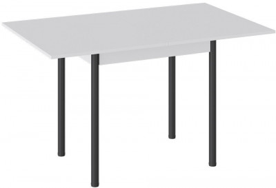 Родос Тип 2 стол с опорой d40 (Черный муар/Белый)