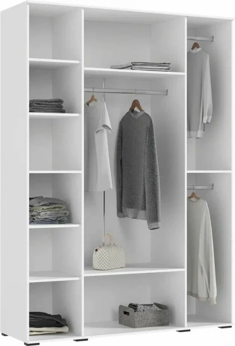 Норд Композиция Шкафов (прямые + угловые), Белый глянец/белый