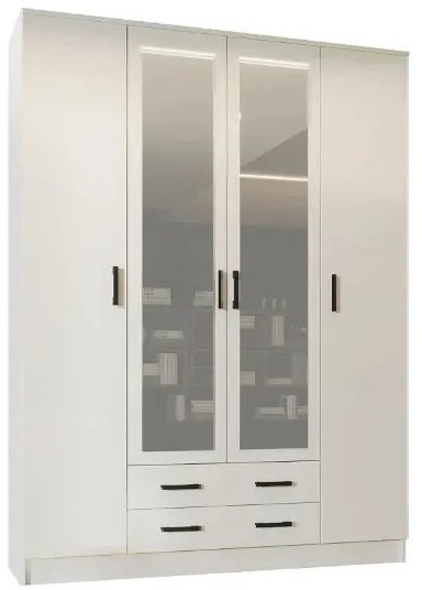 Квадро Шкаф четырёхдверный, Венге/лоредо