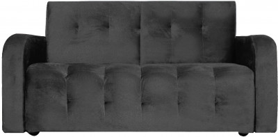 Диван прямой, материал велюр, цвет черный, для офиса, дома, гостиной, кухни Оксфорд