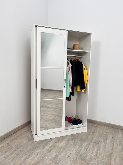 Шкаф-купе Стиль-2 1200, Дуб крафт серый/Дуб крафт белый