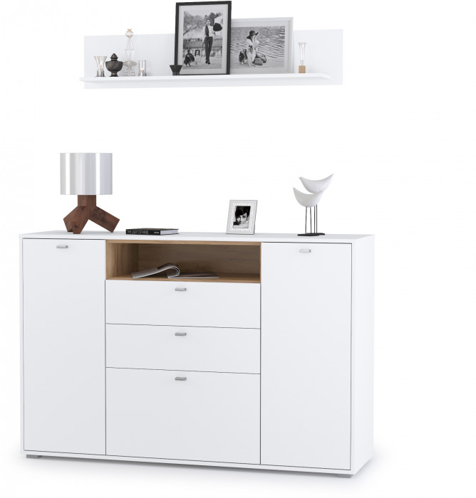 Бэль № 05, цвет дуб крафт золотой/белый премиум, ШхГхВ 149,2х43х180 см.