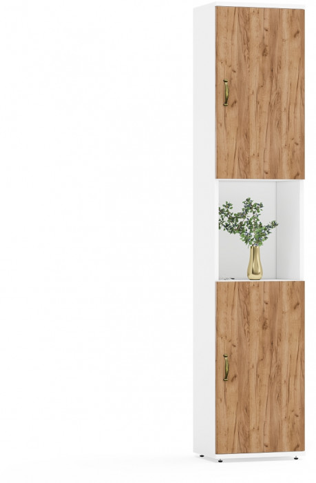 Лидер-8 Пенал 2 шт., белый шагрень/крафт золото