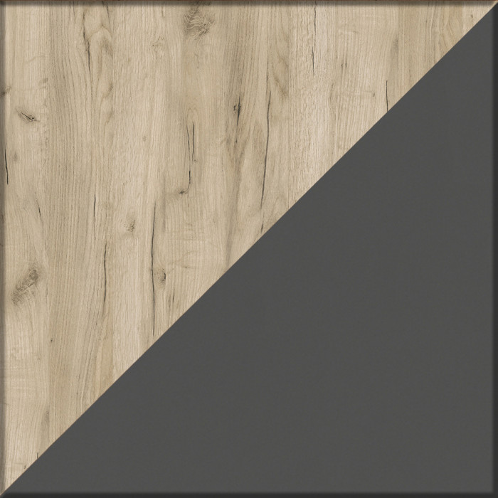 Стол 6-0604 Бета + кресло 103 чёрное, цвет дуб крафт серый/графит, ШхГхВ 120х60,5х183,5 см.