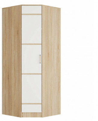 &quot;Сакура&quot; шкаф угловой (876х2216х876) дуб сонома/белый