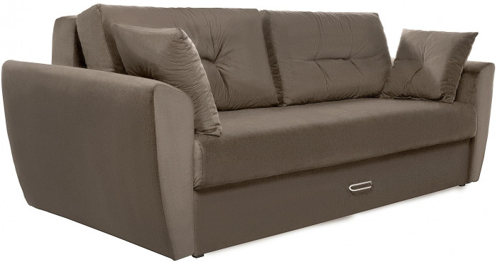 Диван-кровать Амстердам Люкс, 150х195, еврокнижка, независимый пружинный блок, велюр, коричневый