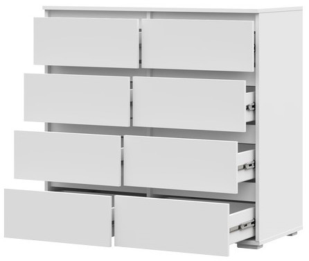 Хелен КМ 04 Комод 8 ящиков (1002х958х460) белый/белый