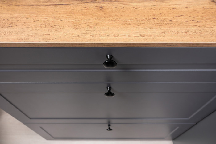 Остин 16.221 Комод + 16.121 Тумба для обуви + 13.257 Тумба, цвет серый графит/дуб крафт золотой, ШхГхВ 280х41,9х99,3 см.