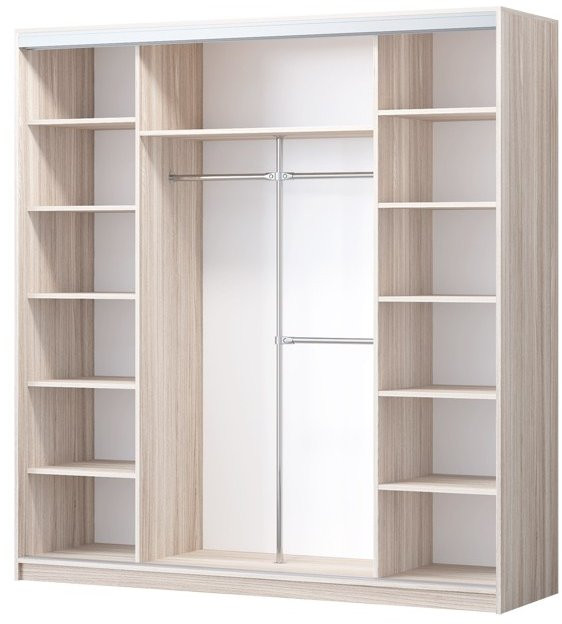 Шкаф-купе Альянс-3 ЛДСП (Венге / Ясень шимо светлый)