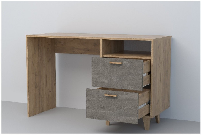 Эго Стол Ст-3 НГ (Глянец Белый/Бетон Светлый)