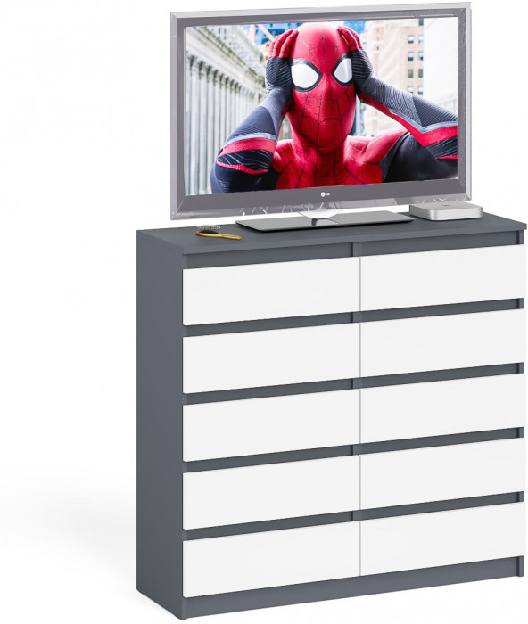 Мори Комод МК1200.10, графит/белый