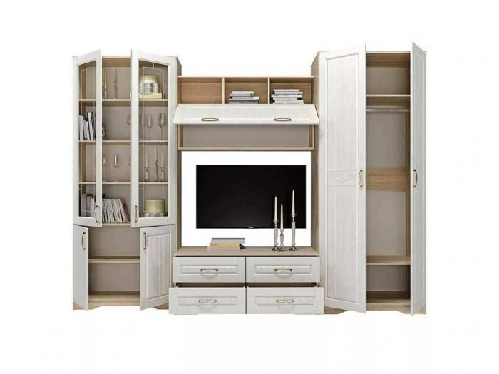 Гостиная Оливия 1 Дуб Сонома/белое дерево