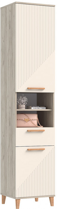 Пенал открытый Ирис, Крафт серый/Кашемир