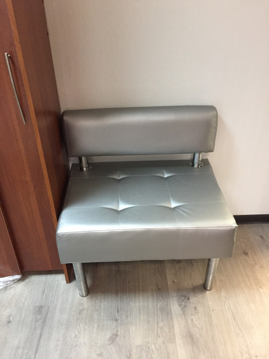 Диван Бизнес 100, экокожа, черный