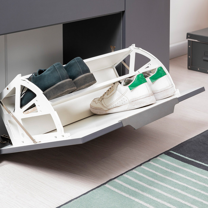 Октава Прихожая 04, серый графит/дуб крафт золотой/фасады МДФ серый графит