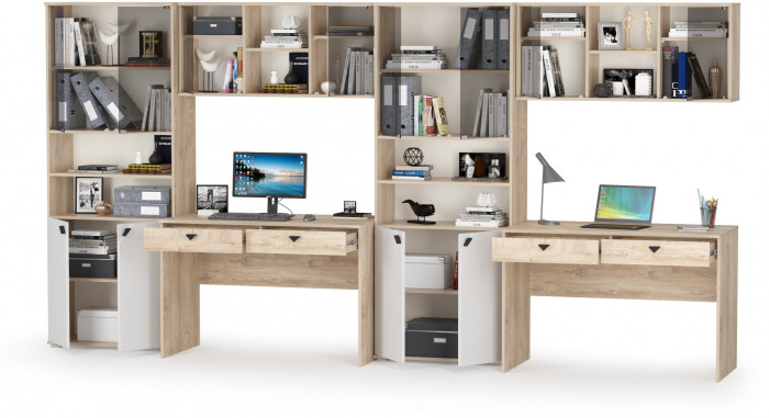 Бостон № 22, дуб эндгрейн элегантный/фасады МДФ милк рикамо софт