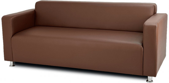 Диван прямой Томи, 180 см, экокожа, коричневый