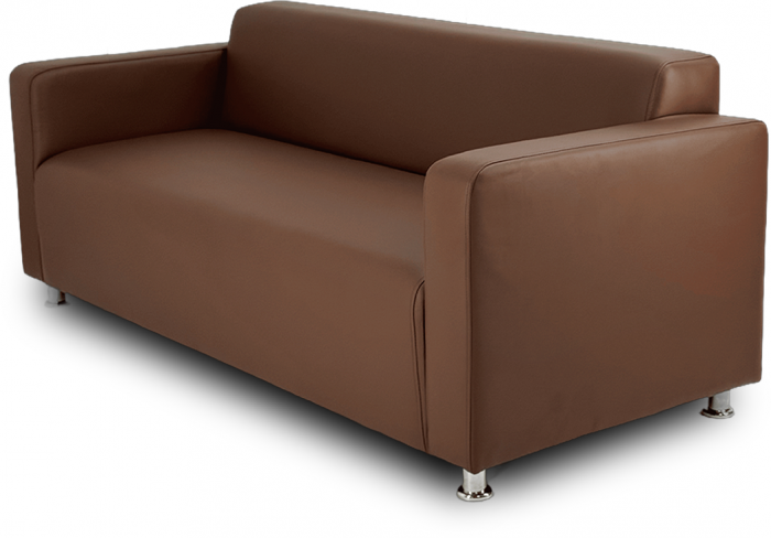 Диван прямой Томи, 180 см, экокожа, коричневый
