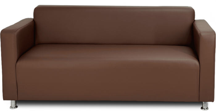 Диван прямой Томи, 180 см, экокожа, коричневый