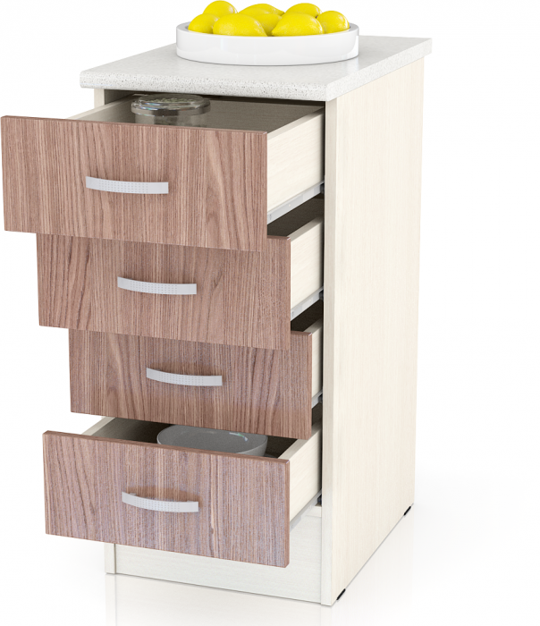 Кухня Мери ШН4Я400 Стол с 4 ящиками 40 см., дуб/ясень шимо тёмный