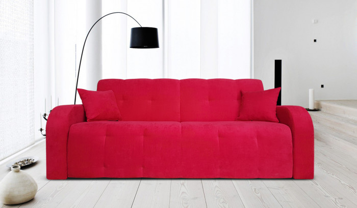 Диван-книжка Марсель, 120х190, велюр красный