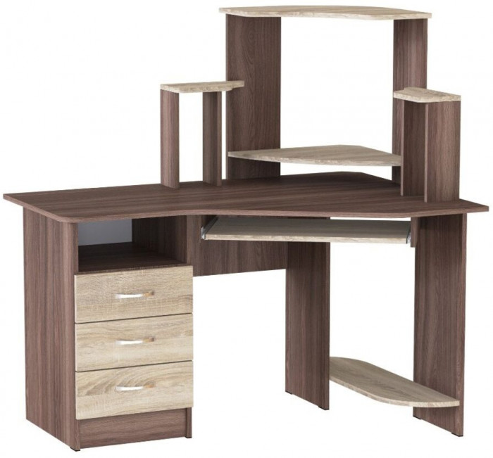 Компьютерный стол Грета-7 ясень шимо/дуб сонома
