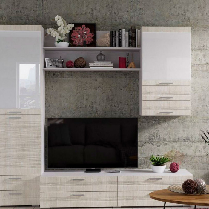 АМЕЛИЯ Шкаф навесной АН-03 МДФ 600х1076х400 вяз каньон/анкор