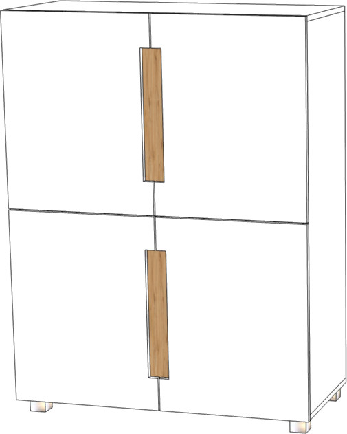 Комод с четырьмя дверьми 