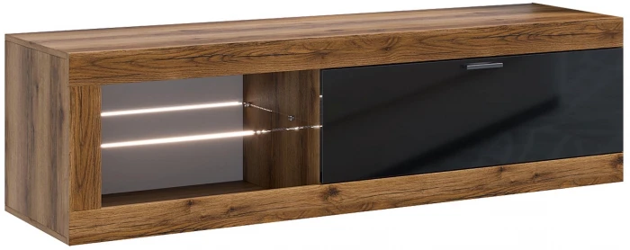 Прага Модульная Гостиная, вариант №5, делано/Черный глянец