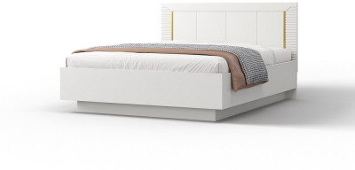 Кровать 180х200 "Карлин" с подъемным основанием - Белый текстурный/Корунд джелато