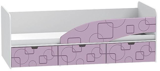 Детская кровать Бриз-3 80х190, квадрат (Антарктида/Белый/правый)