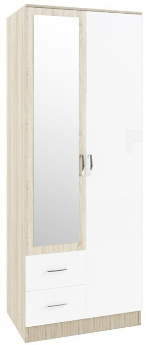 Модульная спальня Софи, композиция 2, Белый глянец/Дуб Сонома