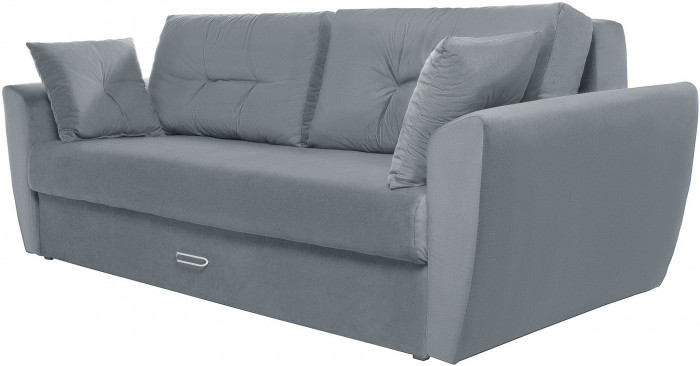 Диван-кровать Амстердам Люкс, 160х195, еврокнижка, пружинный блок, велюр, серый