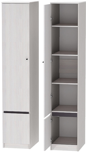 Модульная спальня Кэт-1, набор 1, Ясень Анкор Светлый/Графит