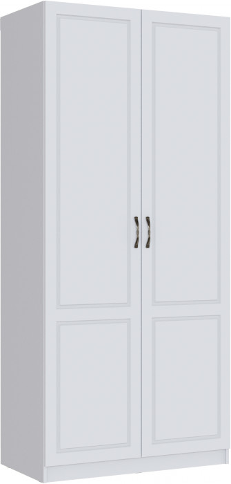 Шкаф 2-х створчатый Апполия, Белый/Белый дуб