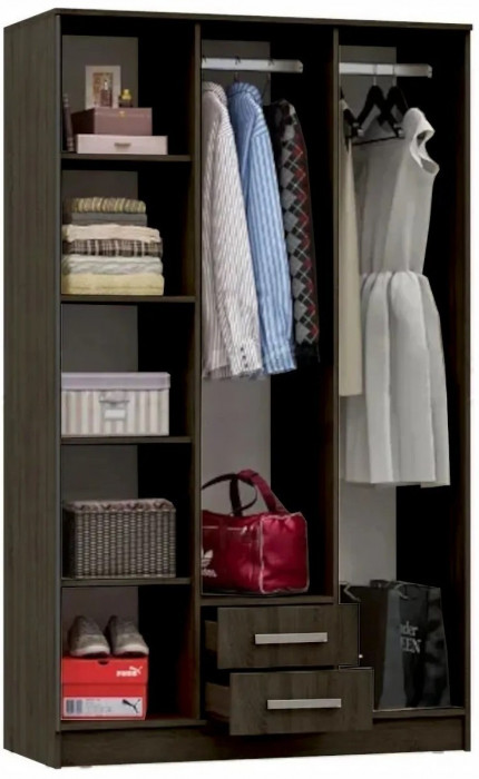 Мартина Шкаф для одежды 3-дверный (Дуб Сонома / белый)