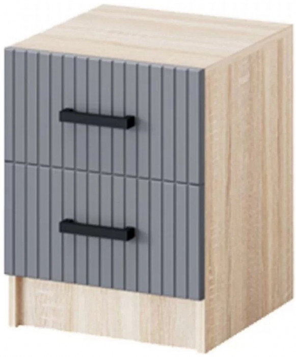 Модульная спальня Карина-6 МДФ, композиция 1 (Графит, Дуб Сонома)