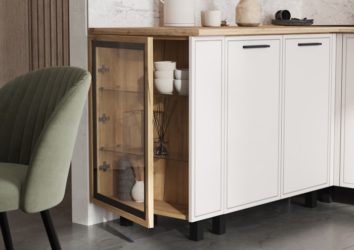 Модульная кухня Бьянка 1,6х2,6/1080м, Дуб крафт/Кашемир