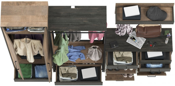 Трувор Прихожая 238, дуб гранж песочный/интра