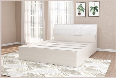 Кэт-6 Бодега/Caiman Белый Кровать 1,6 арт.001-М (Бодега/Caiman Белый)