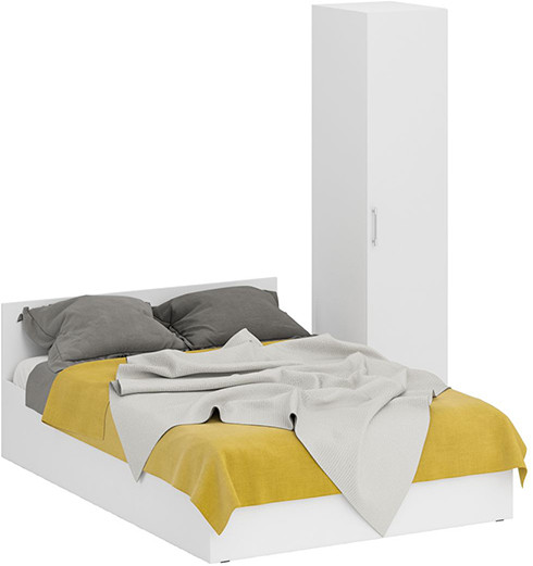 Кровать 1400 + Пенал Стандарт, белый