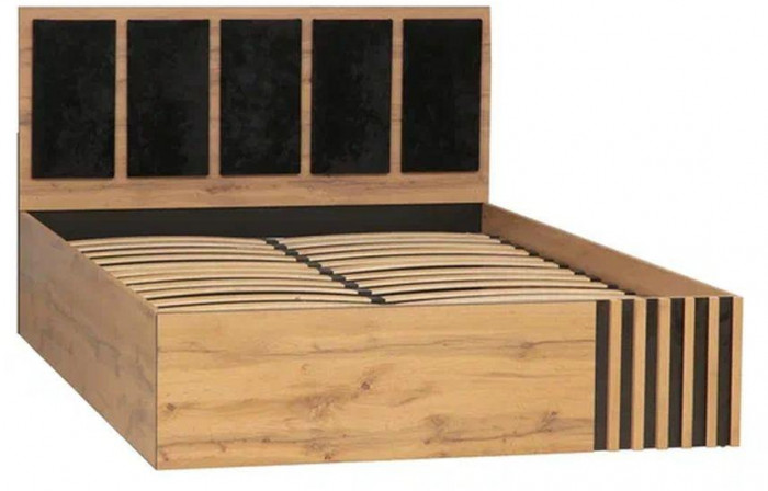 Кровать Либерти 51.18 Дуб вотан/Черный