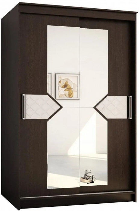 Николь Шкаф-купе 2, Ясень Шимо/Лиственница темная